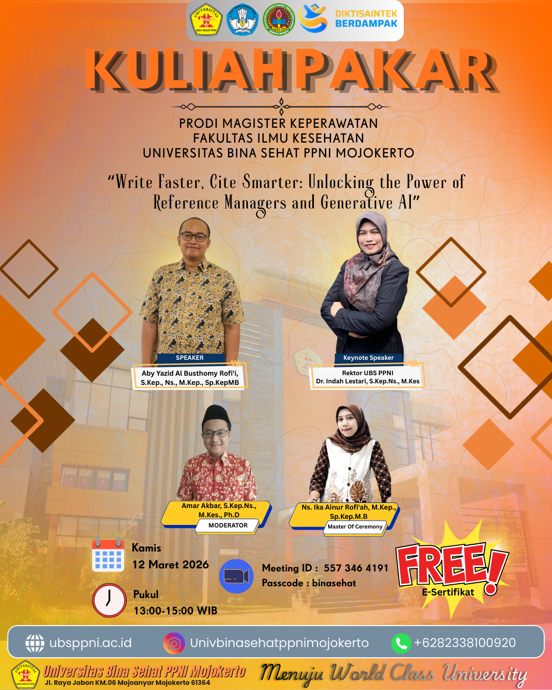 KULIAH PAKAR MAGISTER KEPERAWATAN