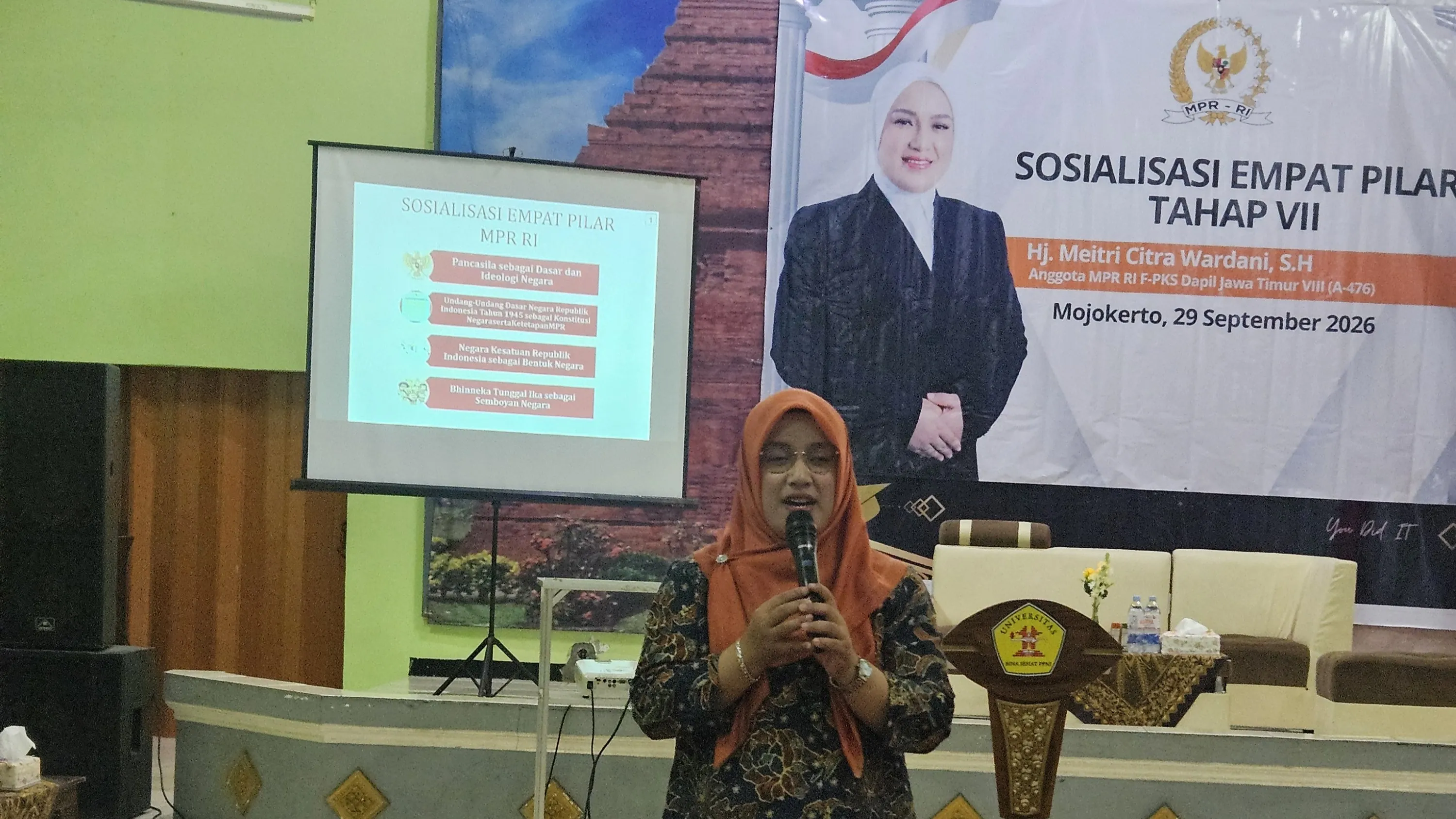 Sosialisasi Empat Pilar MPR RI Tahap VII di Universitas Bina Sehat PPNI Mojokerto